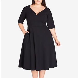 City chic trendy plus size fit and flare